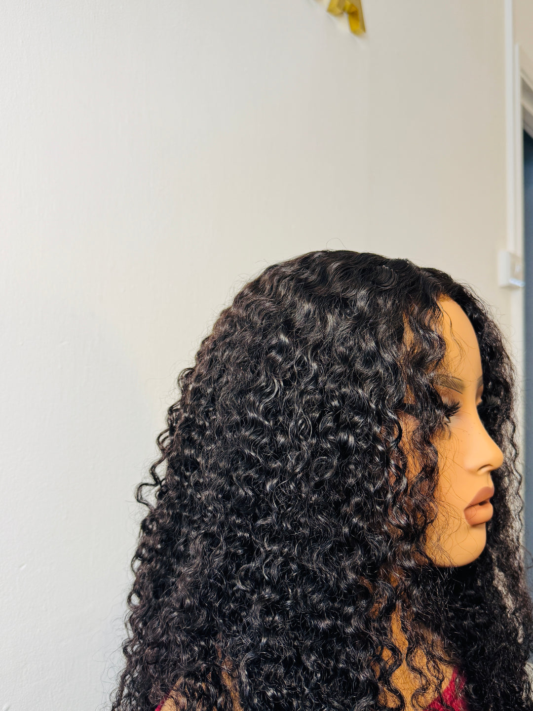 Finger Coil Ends 7x5 Lace Closure Glueless Wigs Natural Black Spiral Curls Water Curly Hair Twist Out At The End 100% Human Hair Ready To Wear.