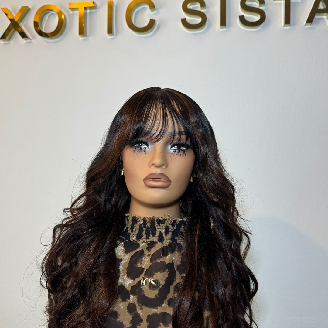 Alice Fully Customised Curtain Bang Balayage Wig