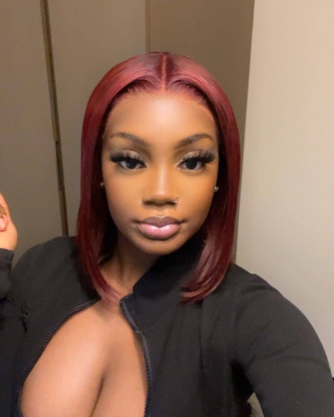 burgundy, frontal, bob wigs