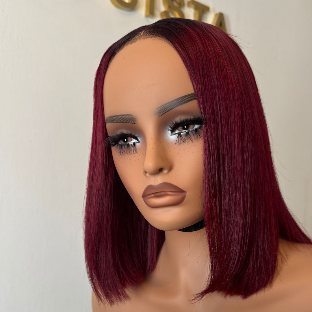 Rose Ready to Wear BURGANDY Clousure Wig