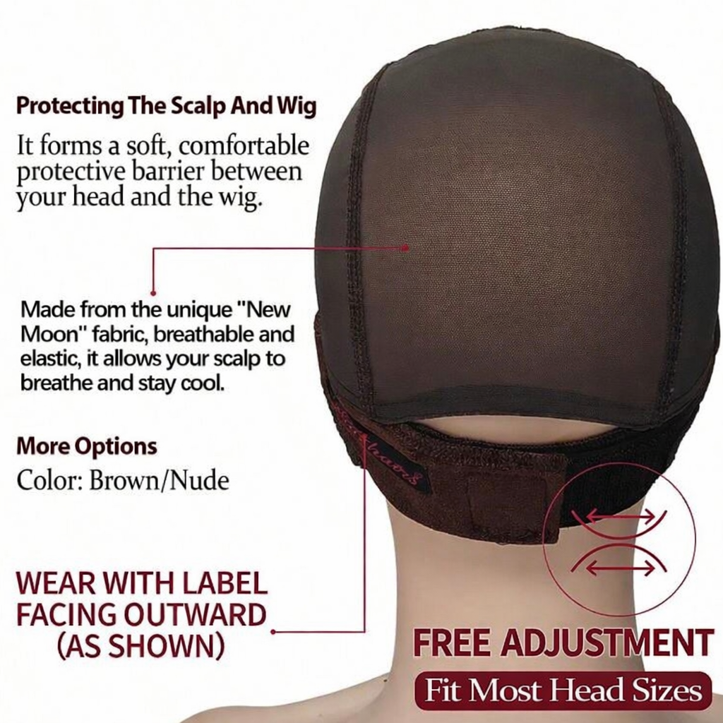 Lace Wig Grip Cap For Glueless Wig 9x6 Large Transparent Lace Reusable Wig Cap, Grip Cap For Lace Frontal Wigs To Keep Wigs In Place, Adjustable Wig Cap With Non Slip Grip Band For Women