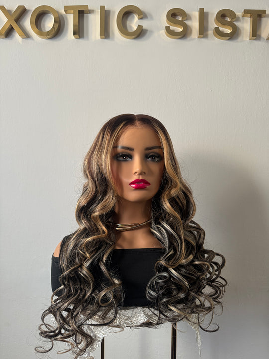 Lisa Ombré Platinum Blonde Virgin Wig.
