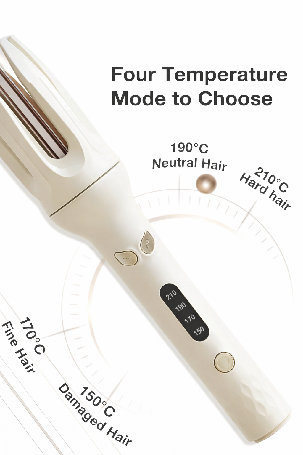 Xoticsista Automatic Curling Iron, Professional Auto Curler, 4 Temperature Settings & More Heating Modules, Fast Heating, Create Long-Lasting Beach Waves