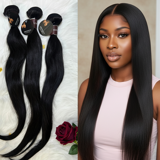 Upraded Brazilian Hair | 100% Straight Bundles 1pc / 3pcs