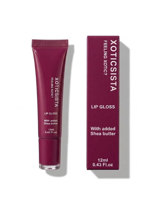 XOTICVEIL™ Hydrating High-Shine Lip Gloss with Shea Butter | XoticSista