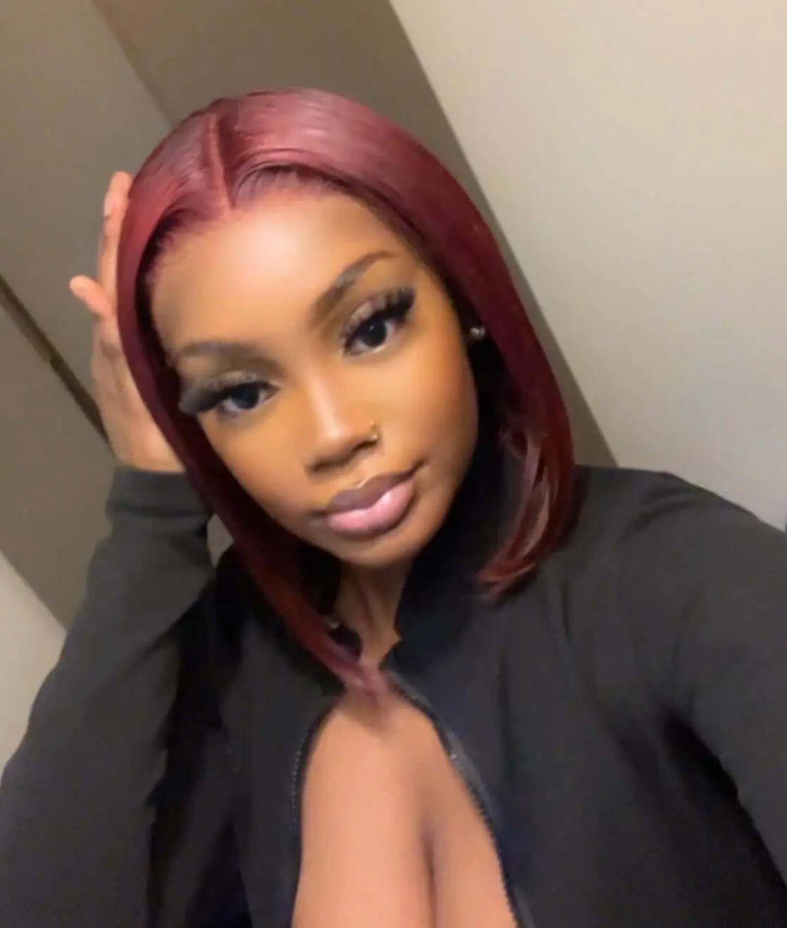Bad Girl Steph Fully Customized Frontal Burgundy Bob Wig. XOTICSISTA