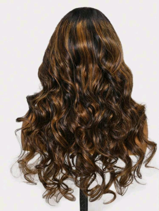 Brown Balayage Bodywave Human Hair 5x7 Lace Wig