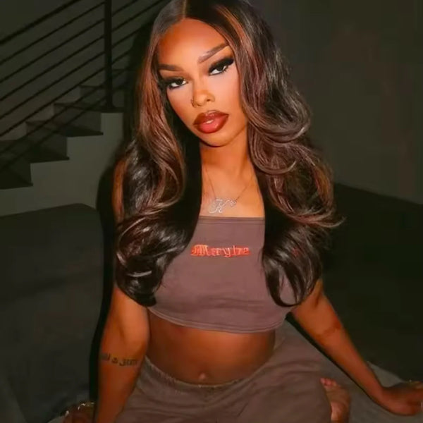 Anna Frontal Fully Customised Ombré Highlighted Wig.