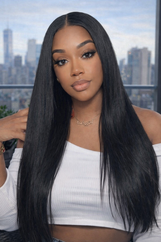 Keisha Yaki Straight Wig Realistic Natural Hairline.