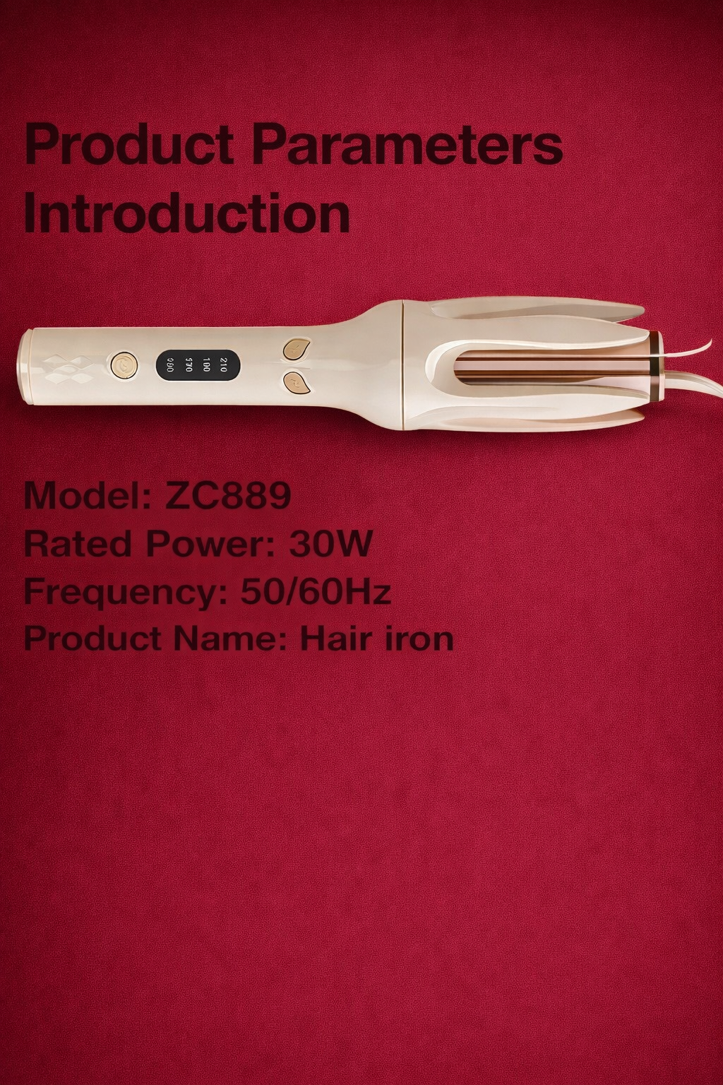 Xoticsista Automatic Curling Iron, Professional Auto Curler, 4 Temperature Settings & More Heating Modules, Fast Heating, Create Long-Lasting Beach Waves