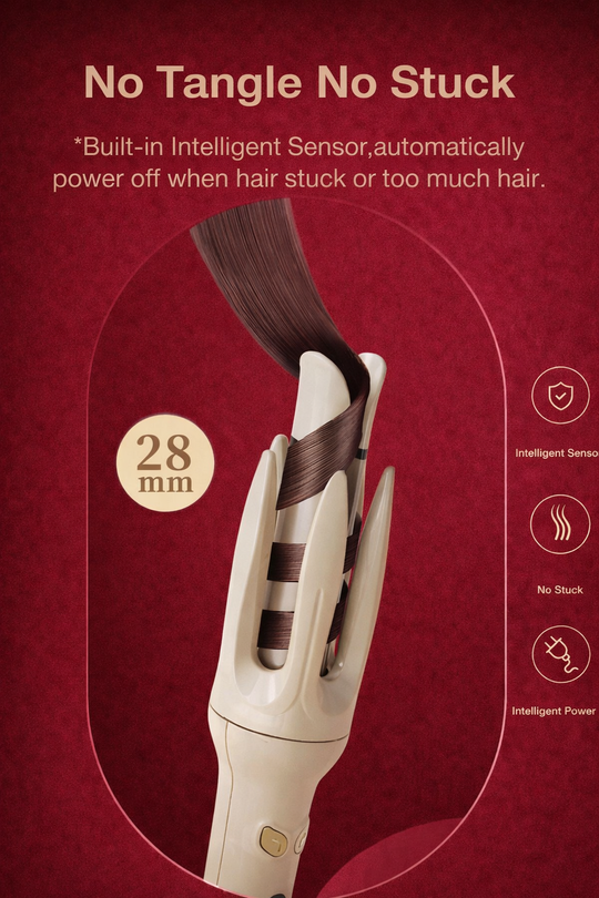 Xoticsista Automatic Curling Iron, Professional Auto Curler, 4 Temperature Settings & More Heating Modules, Fast Heating, Create Long-Lasting Beach Waves