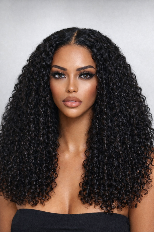Finger Coil Ends 7x5 Lace Closure Glueless Wigs Natural Black Spiral Curls Water Curly Hair Twist Out At The End 100% Human Hair Ready To Wear.
