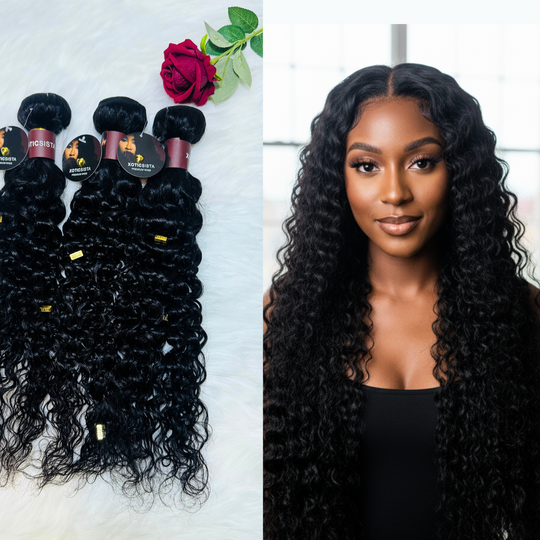 Upgraded Premium Virgin Hair | 100% Waterwave Bundles 1pc / 3pc