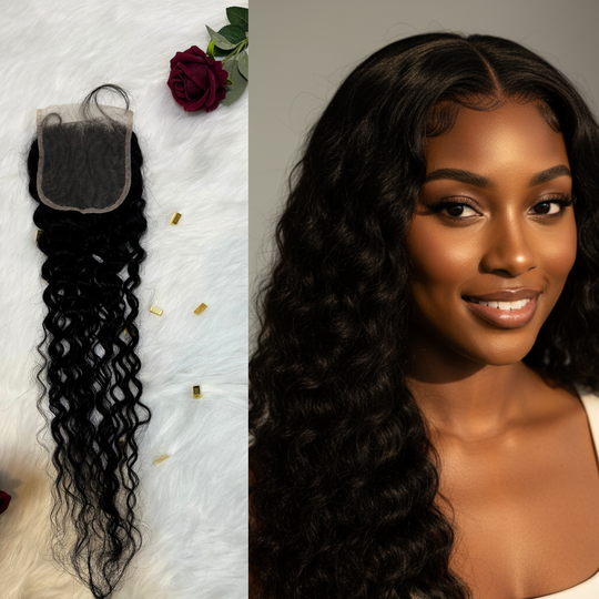 4x4 HD Lace Water Wave Closure – 20 Inch Premium Virgin Hair | XOTICSISTA