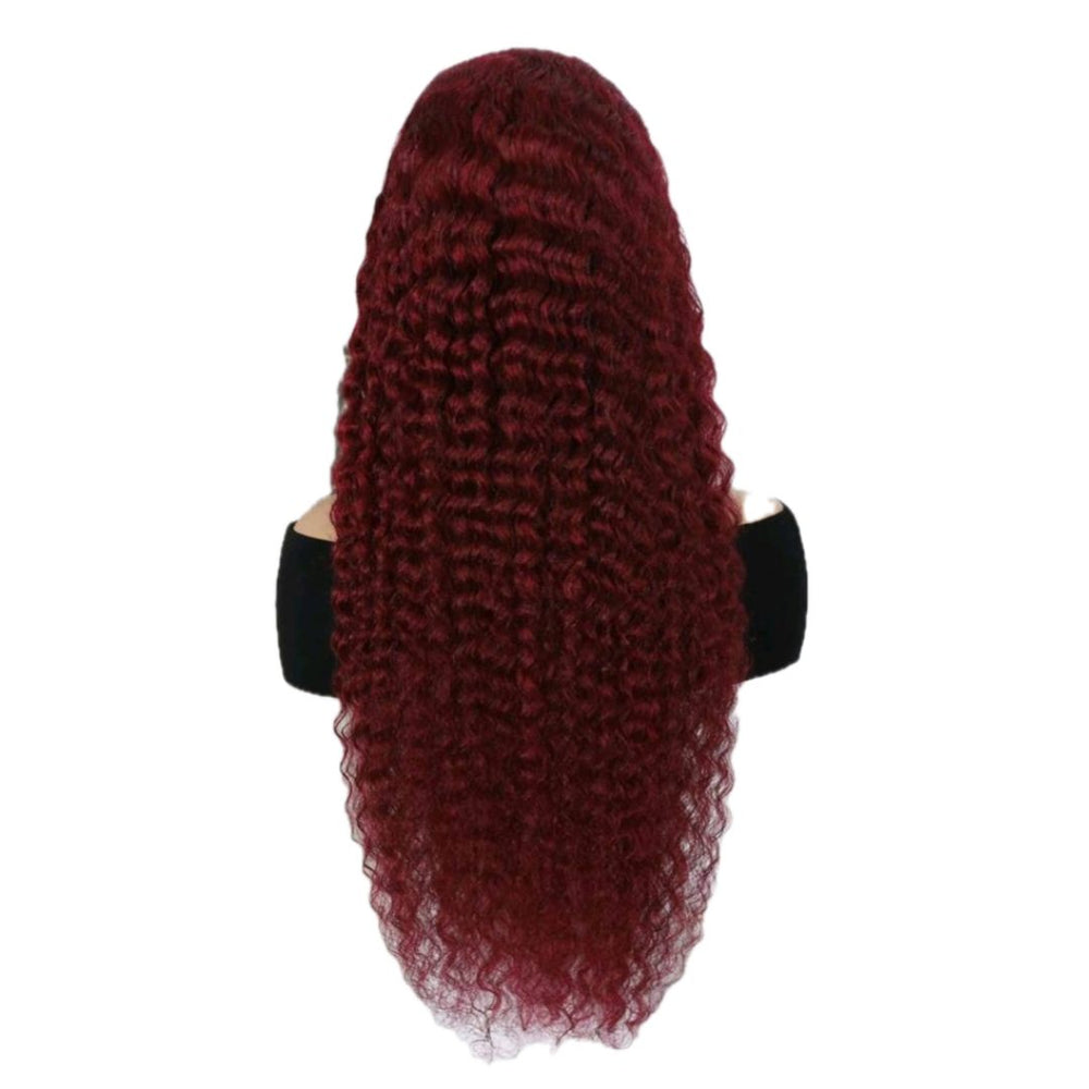 Sara Fully Customised Frontal Waterwave Burgundy Wig.