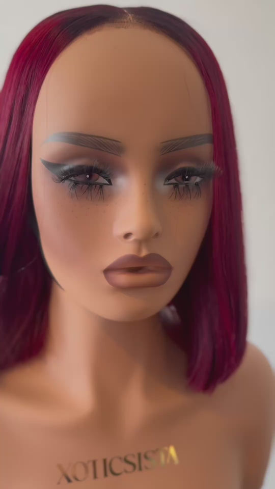 Rose Ready to Wear BURGANDY Clousure Wig