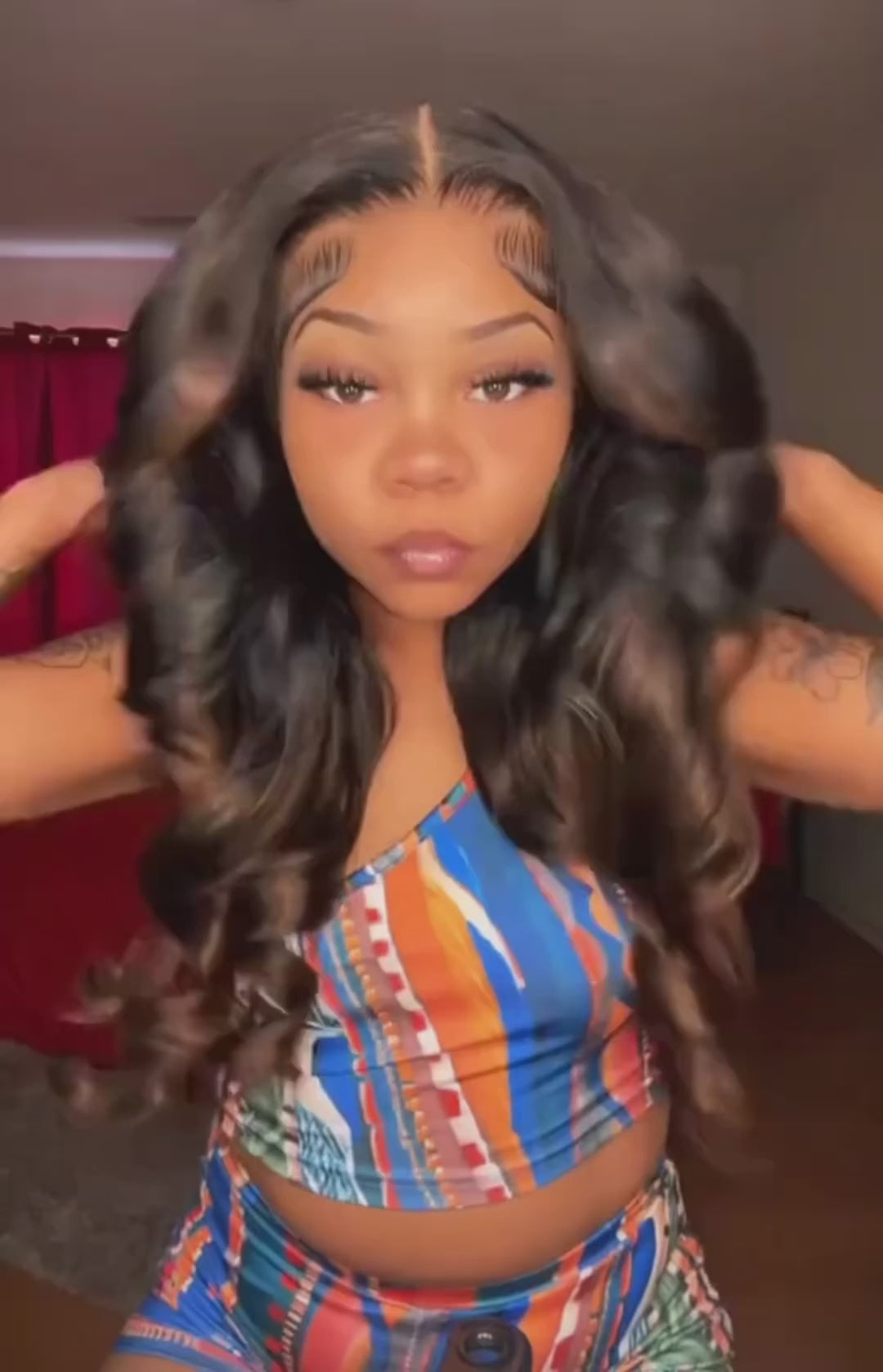 Brown Balayage Bodywave Human Hair 5x7 Lace Wig