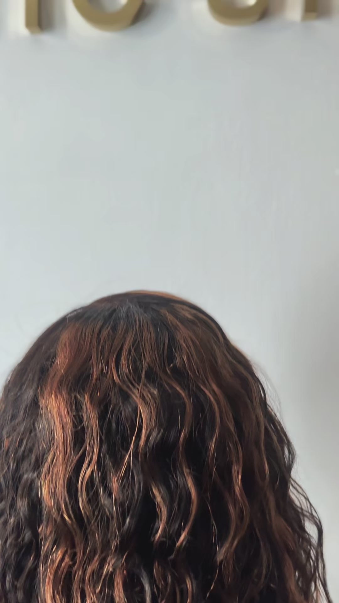 Aretha Natural Black Hair With Highlighted Golden Waves Wig.